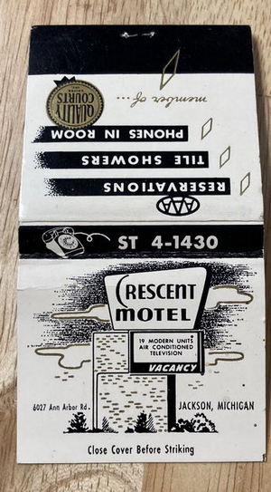 Colonial Inn (Crescent Motel) - Matchbook